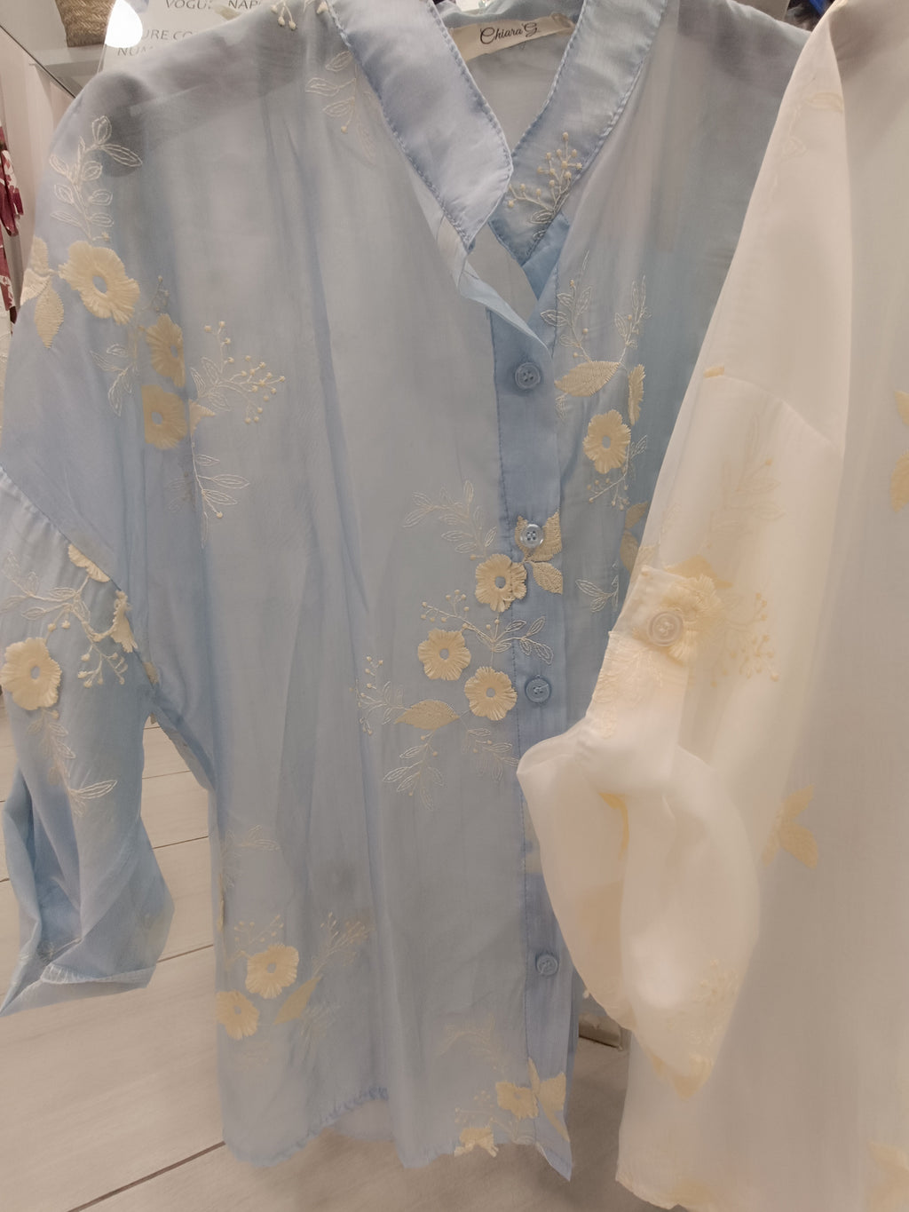 Camicia garza fiore