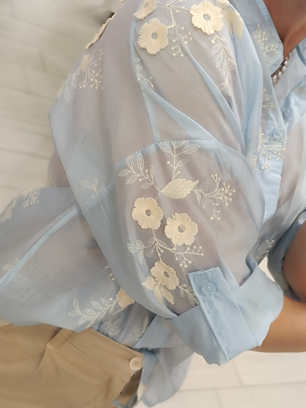 Camicia garza fiore