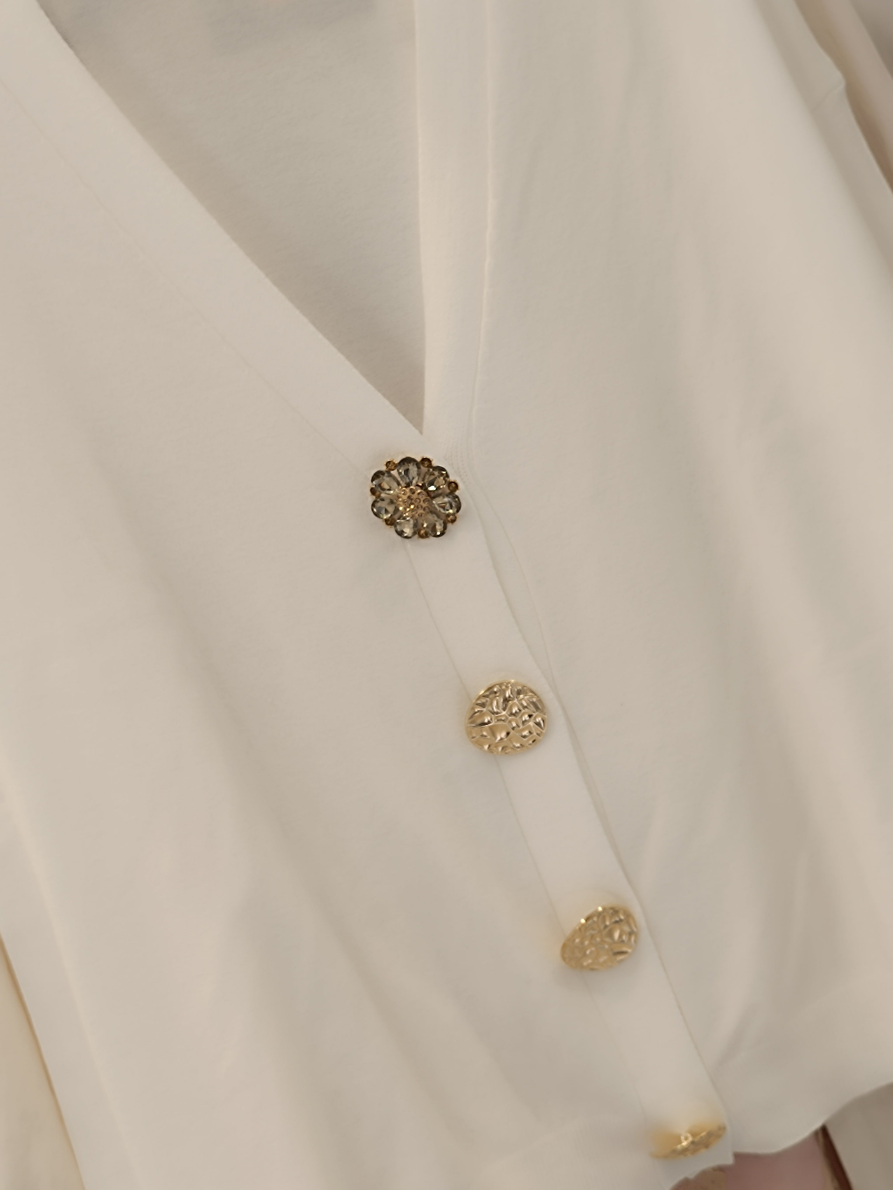 Cardigan bottone gioiello