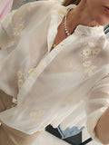 Camicia garza fiore