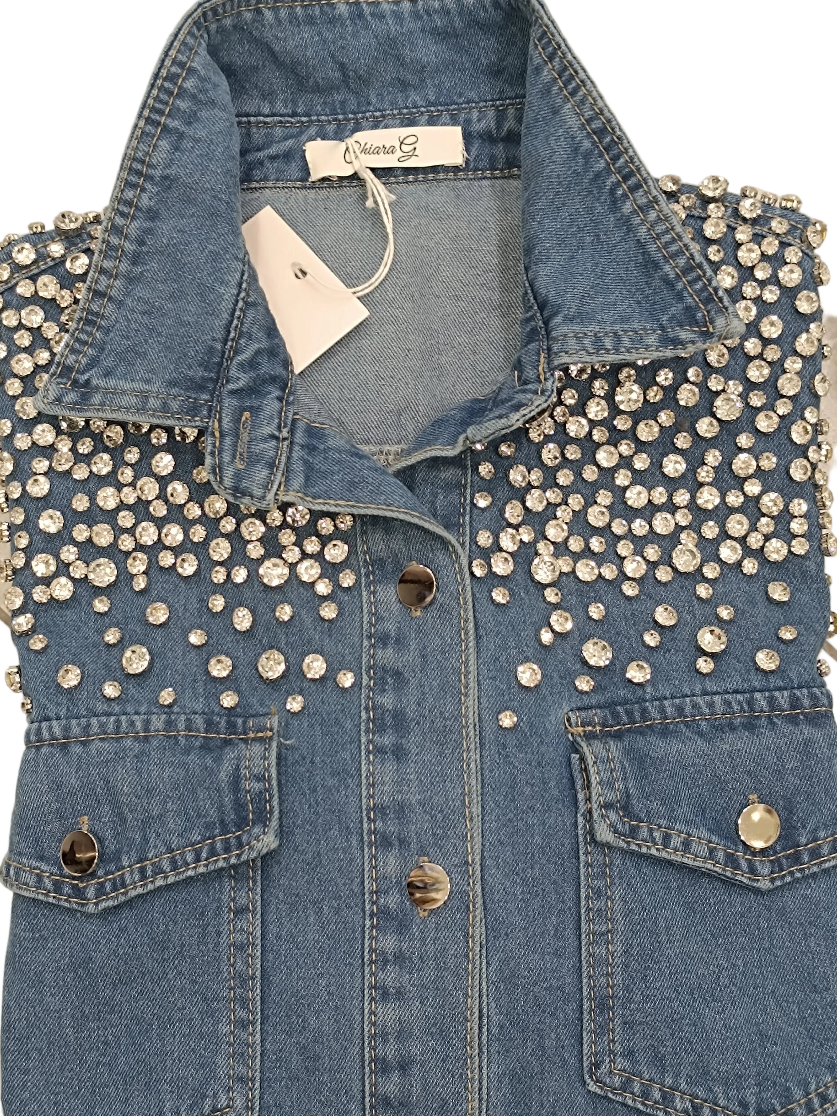 Camicia jeans Swarovski