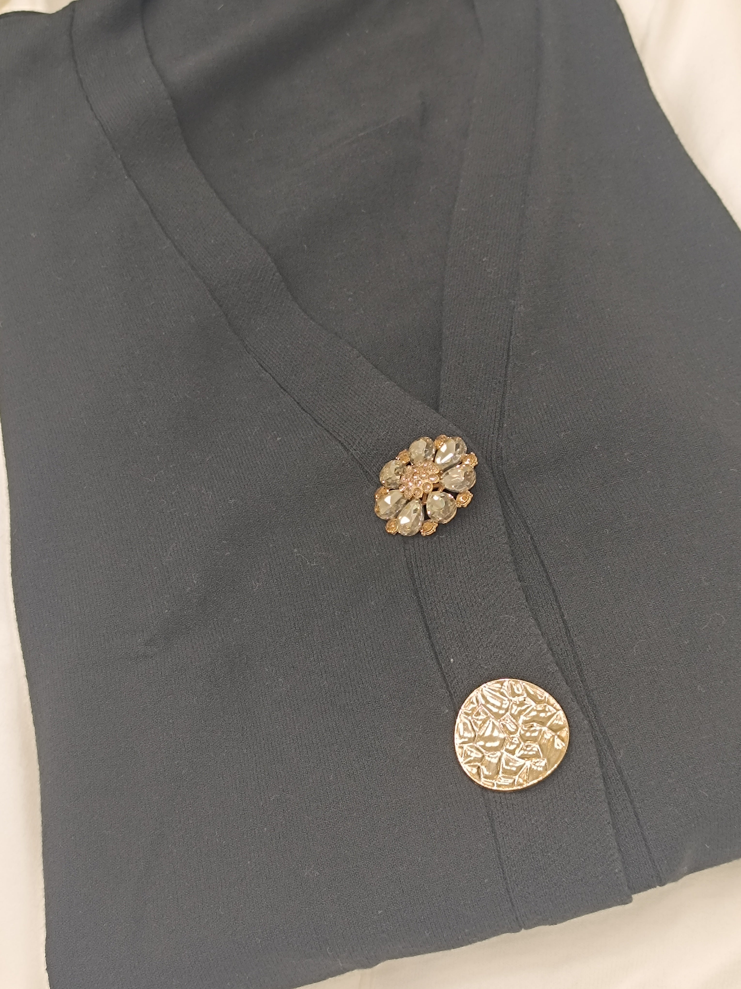 Cardigan bottone gioiello