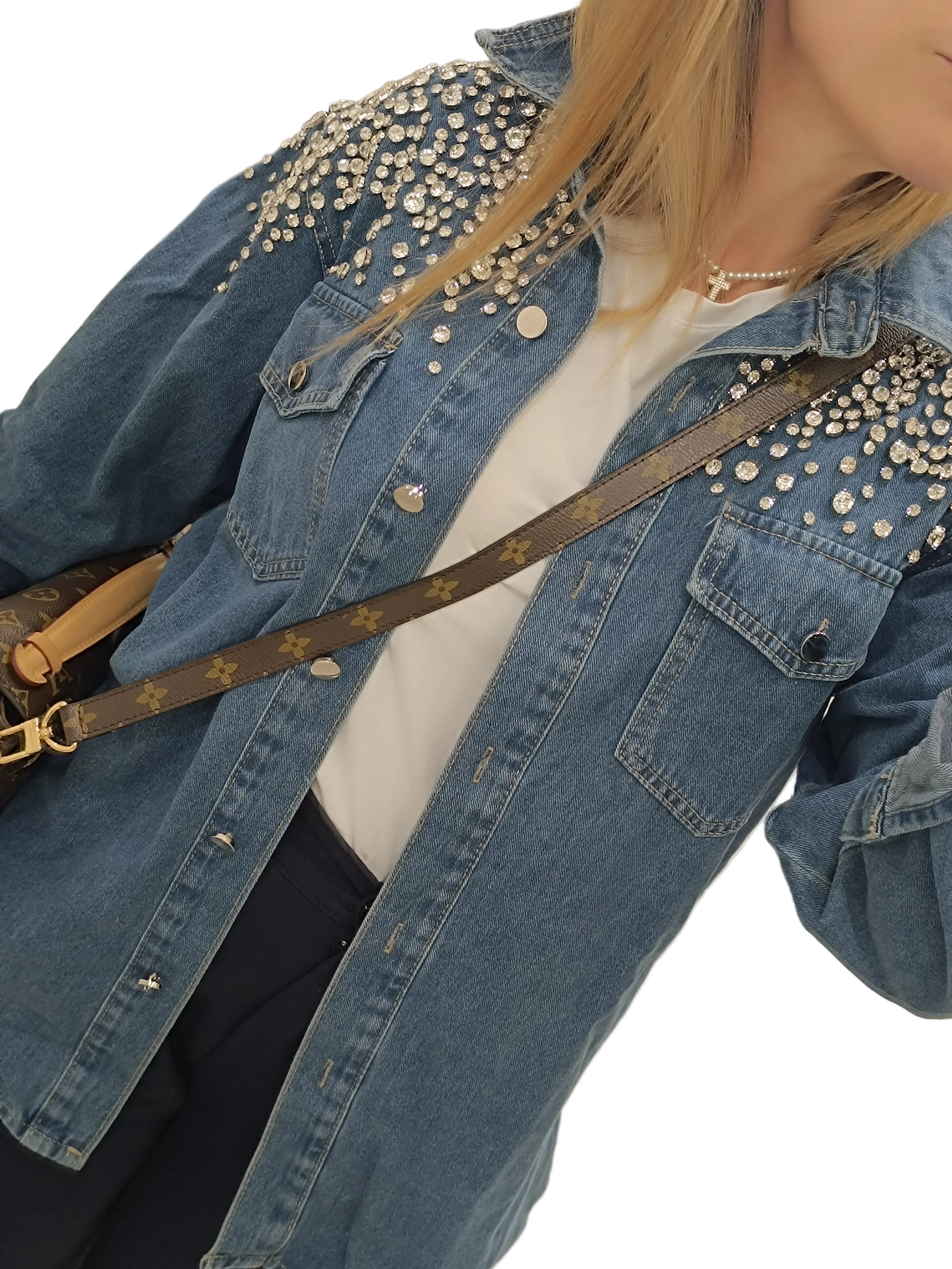 Camicia jeans Swarovski